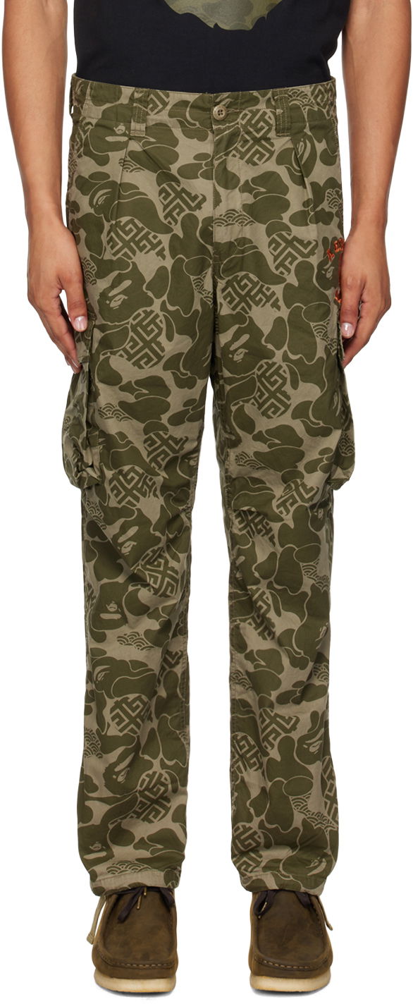 Cargo nohavice BAPE BAPE Khaki Asia Camo Cargo Pants Zelené | 001PTK201003M, 0