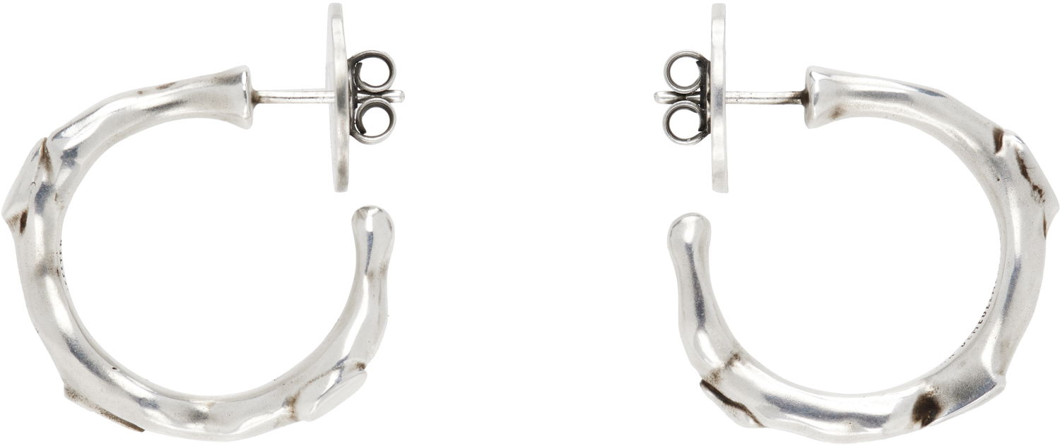 Náušnice Ann Demeulemeester Ann Demeulemeester Juana Silver Thorn Hoop Earrings Metalická | 2520-W-JE53-JW020-070, 0