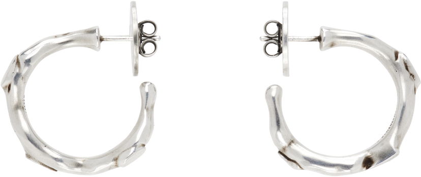 Náušnice Ann Demeulemeester Ann Demeulemeester Juana Silver Thorn Hoop Earrings Metalická | 2520-W-JE53-JW020-070