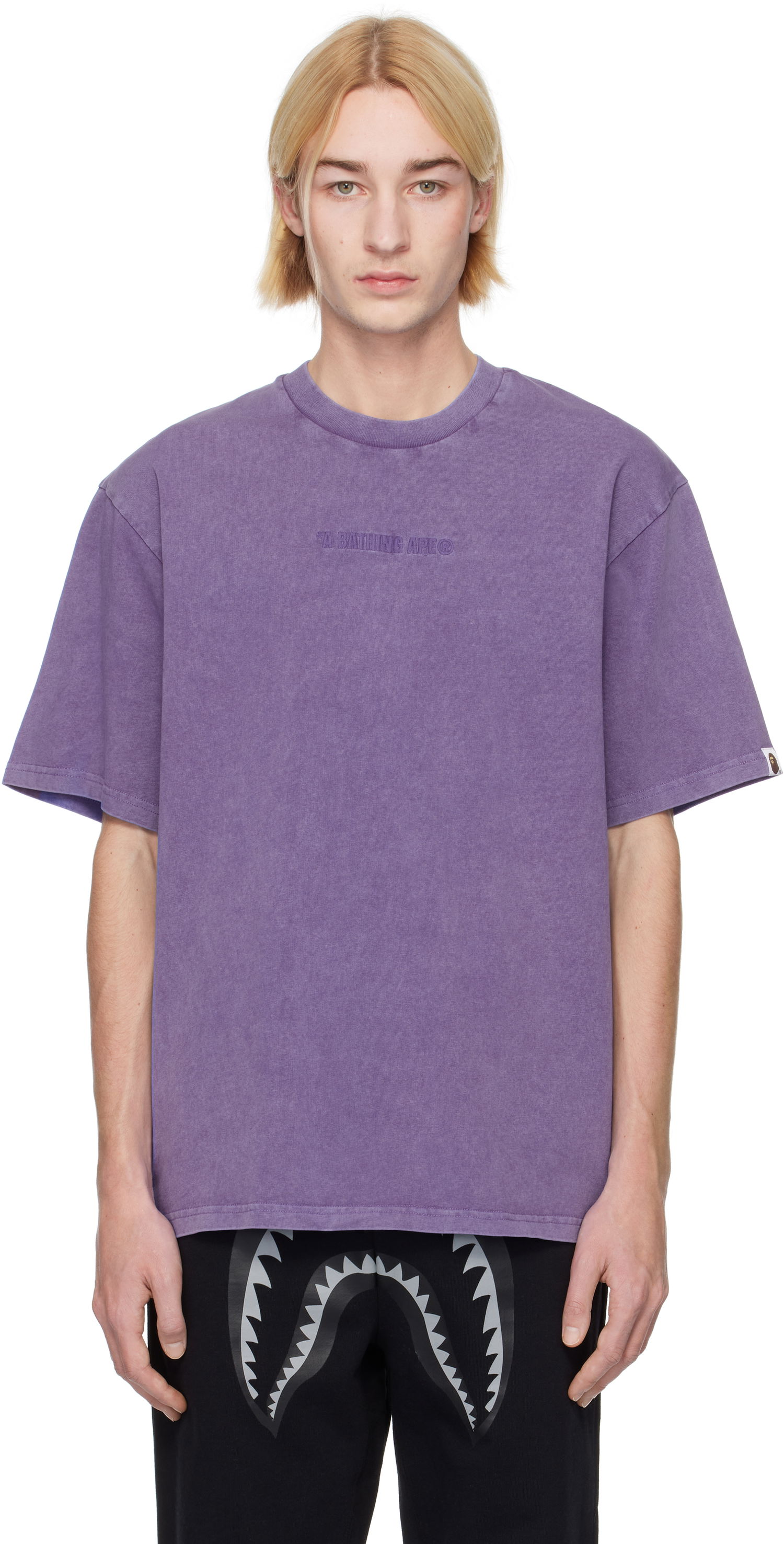 Tričko BAPE Relaxed Fit Logo T-Shirt Fialová | 001CSK801309M, 0