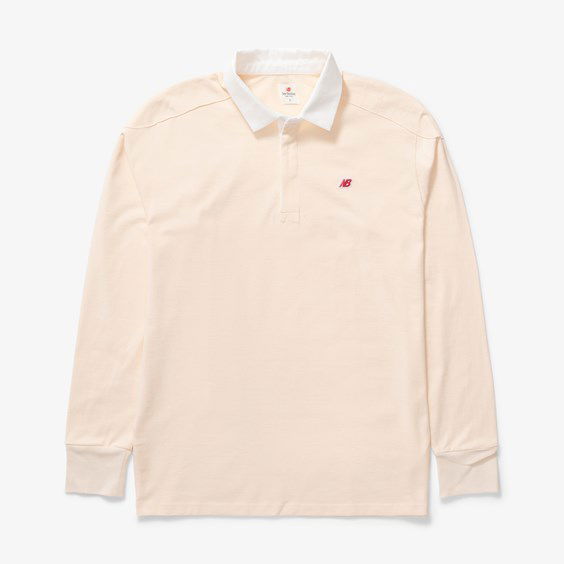 Polo tričko New Balance Made In Usa Long Sleeve Polo Béžová | MT33545MCU, 0