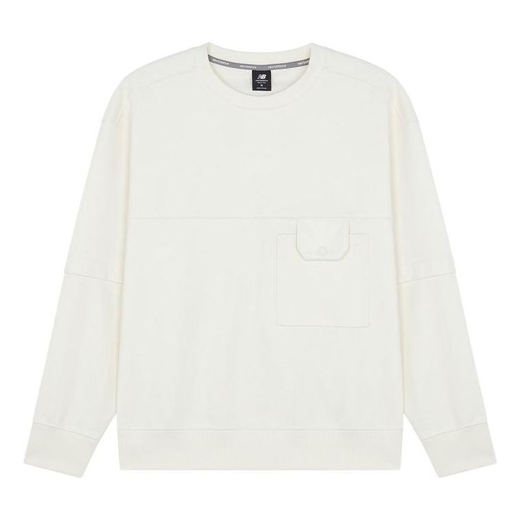 Mikina New Balance Lifestyle Sweatshirt Biela | AMT21369-IV
