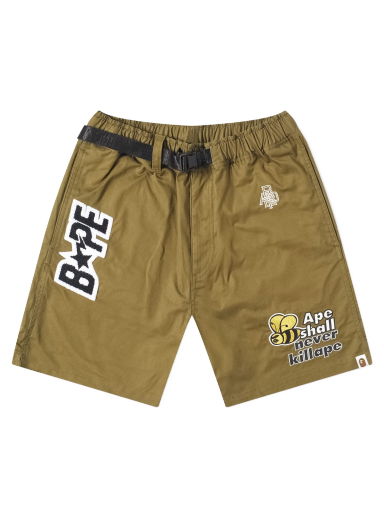 Šortky BAPE Patchwork Eazy Shorts Zelené | 001SPJ301006M-OD