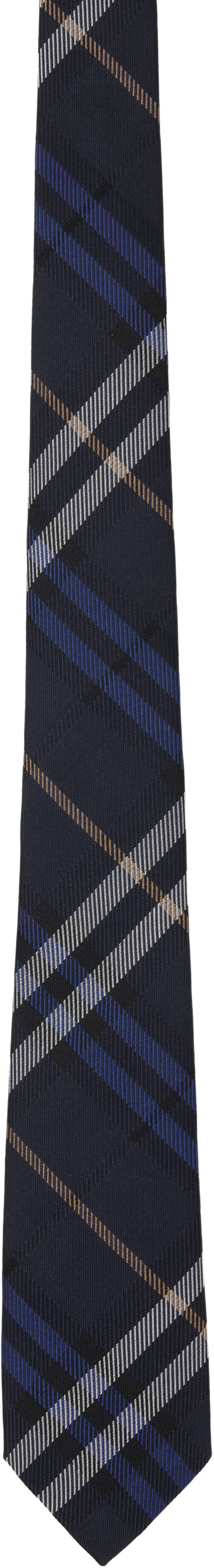Doplnky Burberry Burberry Check Silk Tie Navy | 8110978, 0