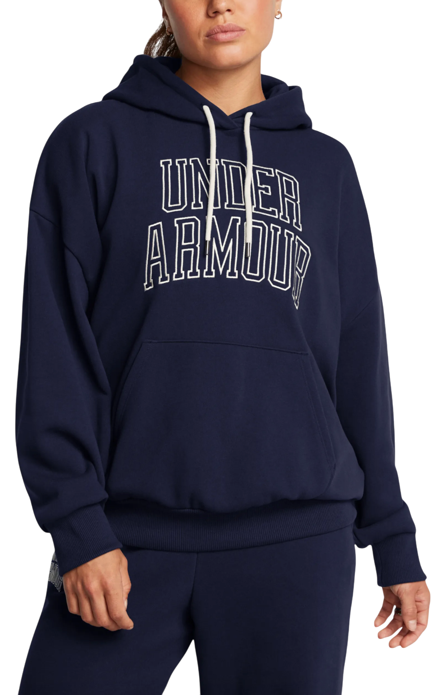 Mikina Under Armour Icon Heavyweight Terry Oversized Hoodie Navy | 1386494-410, 0