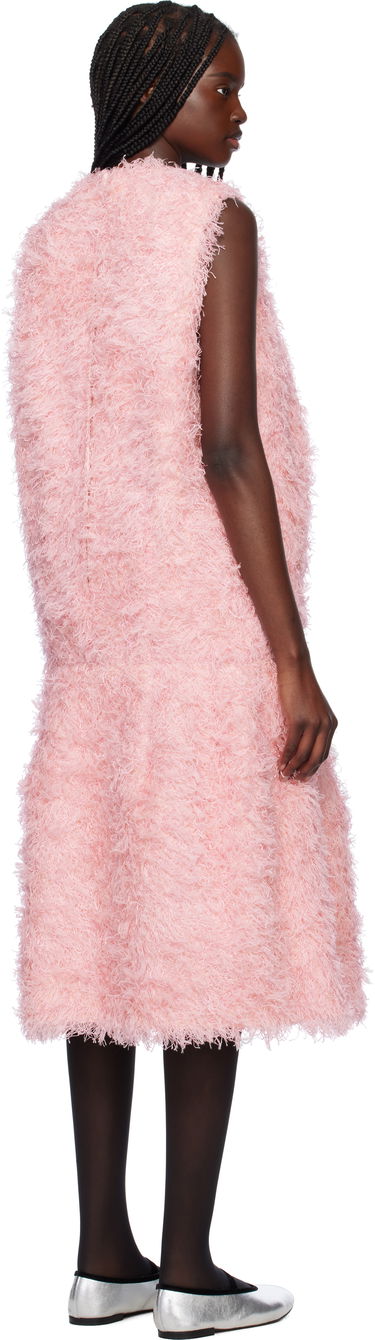 Šaty Comme des Garçons Comme des Garçons Sleeveless Faux-Fur Midi Dress Ružová | GO-O005-051-1, 2