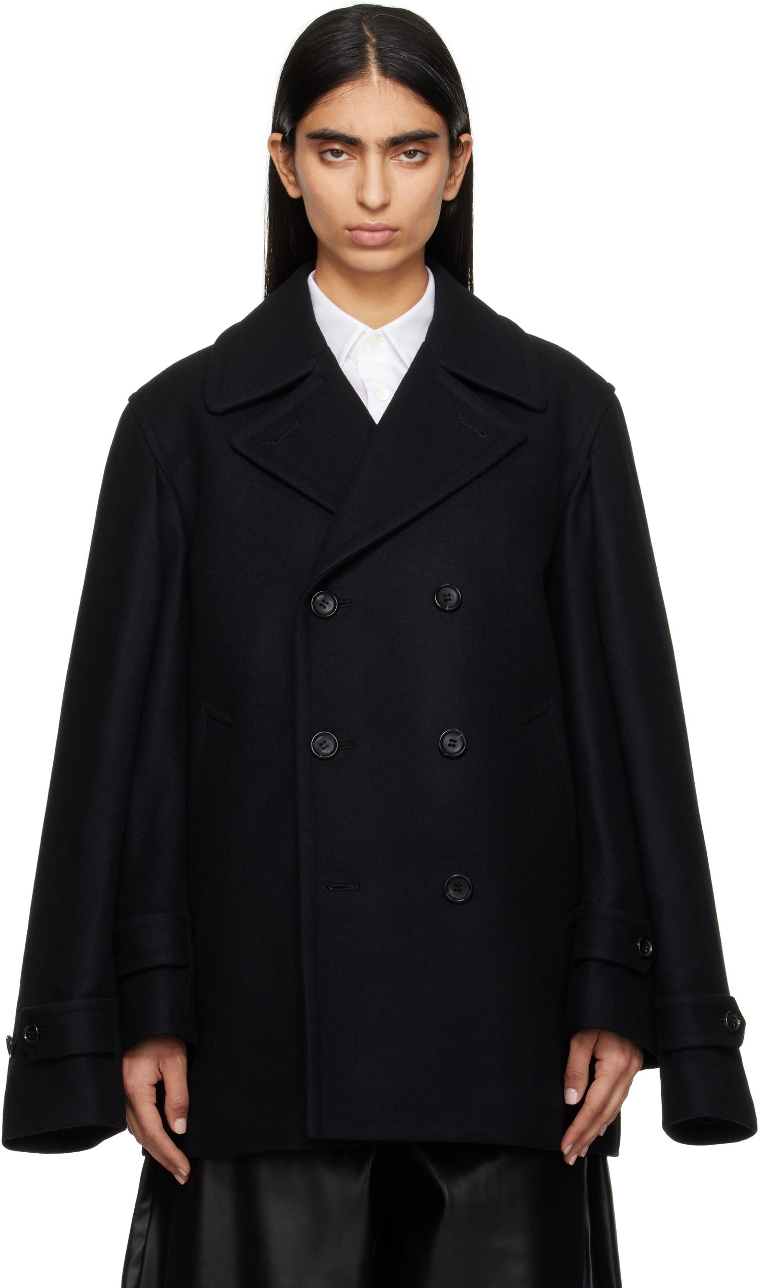 Trenčkot Comme des Garçons Short Wool Jacket Čierna | GN-C005-051, 0