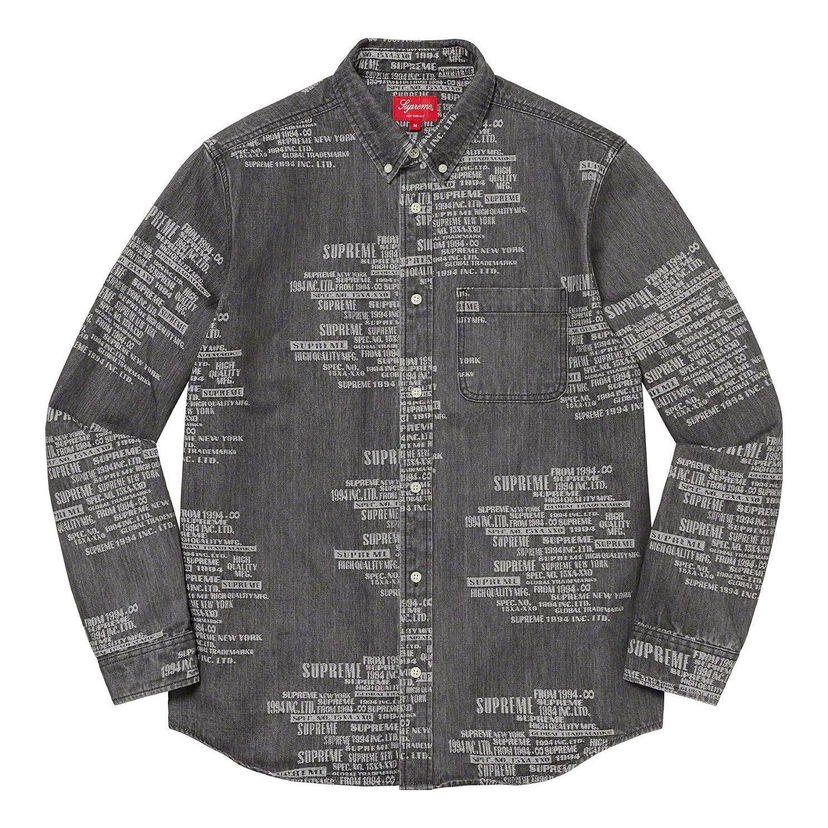 Košeľa Supreme Jacquard Denim Shirt Šedá | SUP-SS23-254