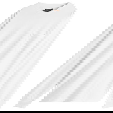 Tričko BEAMS Beams Plus Long Sleeve Pocket Tee, Size Large Biela | 3814-0066-156-01, 0
