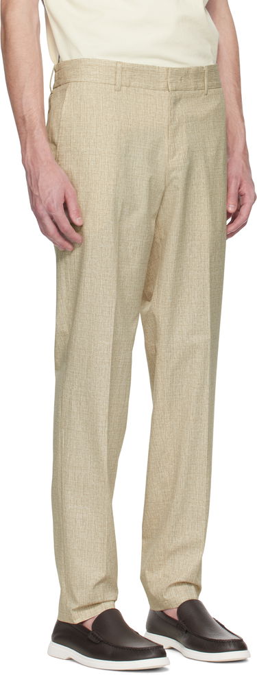 Nohavice BOSS BOSS Formal Water-Repellent Trousers Béžová | 50539484, 1