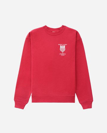 Mikina Sporty & Rich Athletic Team Crewneck Červená | CR632RU, 0