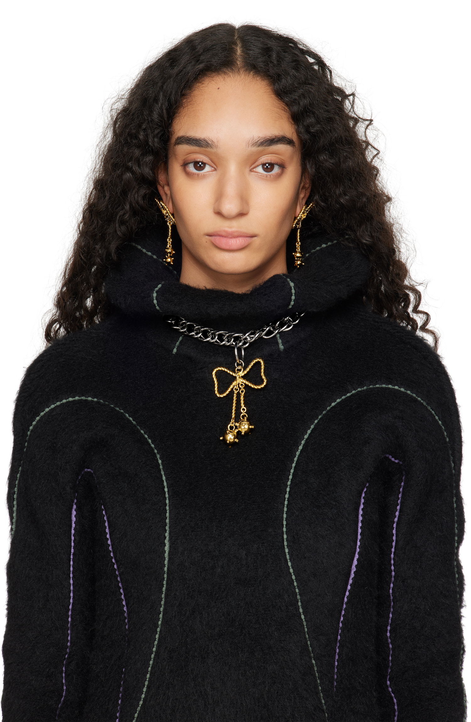 Náhrdelník Chopova Lowena Metal Chain Necklace With Bow Pendant Metalická | 6524, 1