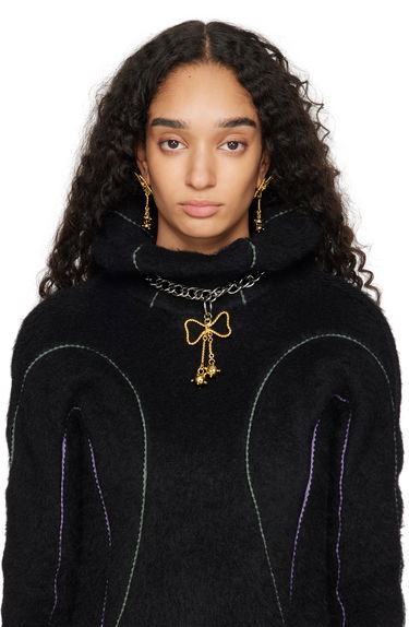 Náhrdelník Chopova Lowena Metal Chain Necklace With Bow Pendant Metalická | 6524, 1