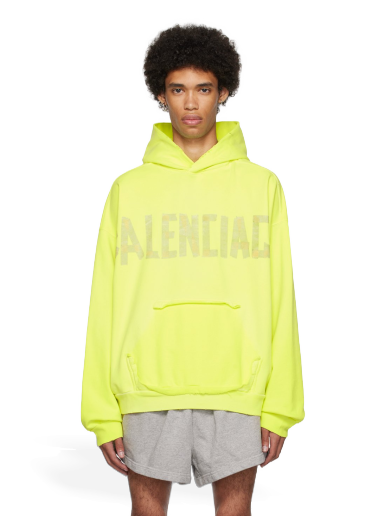 Mikina Balenciaga Tape Type Ripped Pocket Hoodie Žltá | 744441-TOVB1-7204
