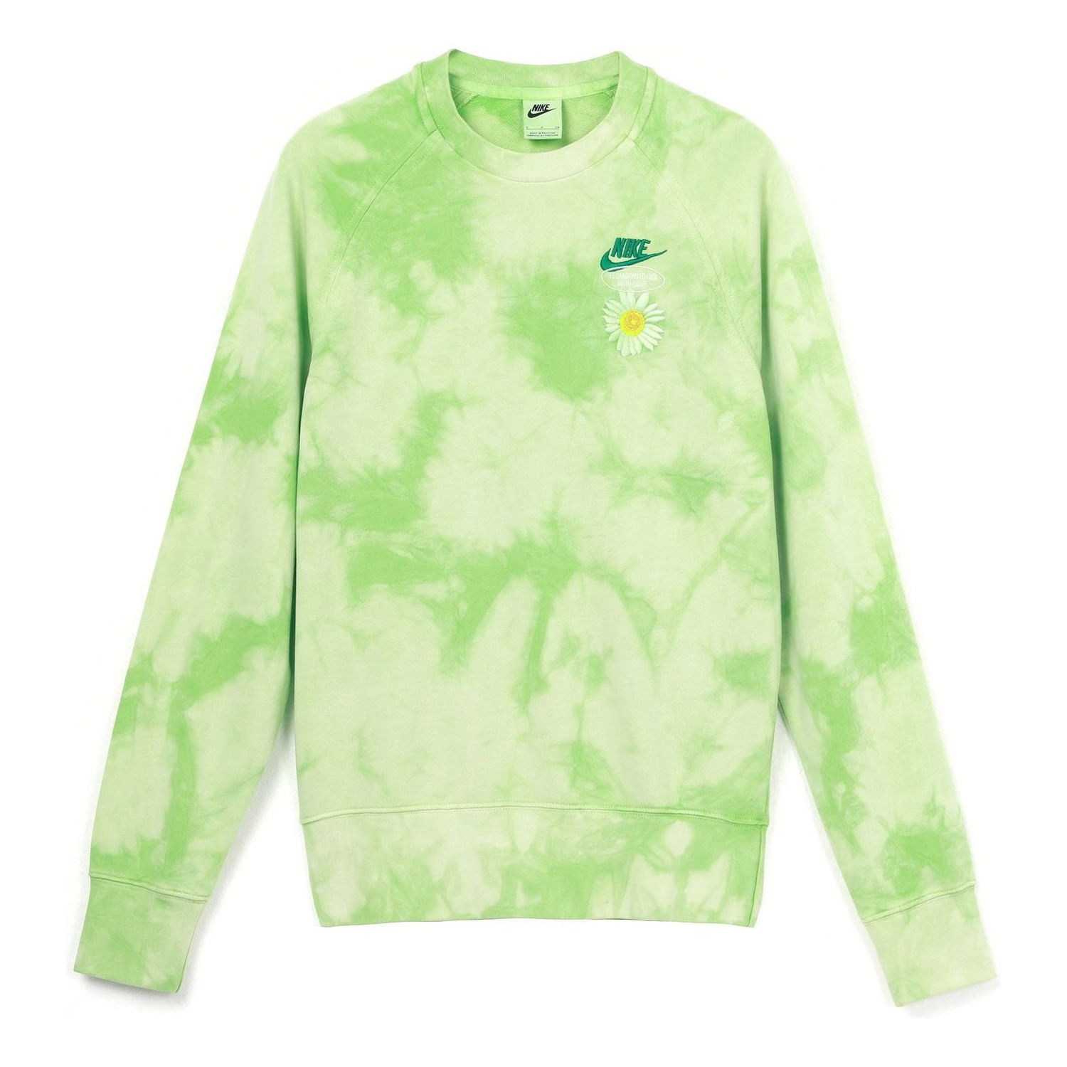 Sveter Nike Sportswear Tie Dye Daisy Embroidered Sweatshirt Zelené | DM5011-332, 0
