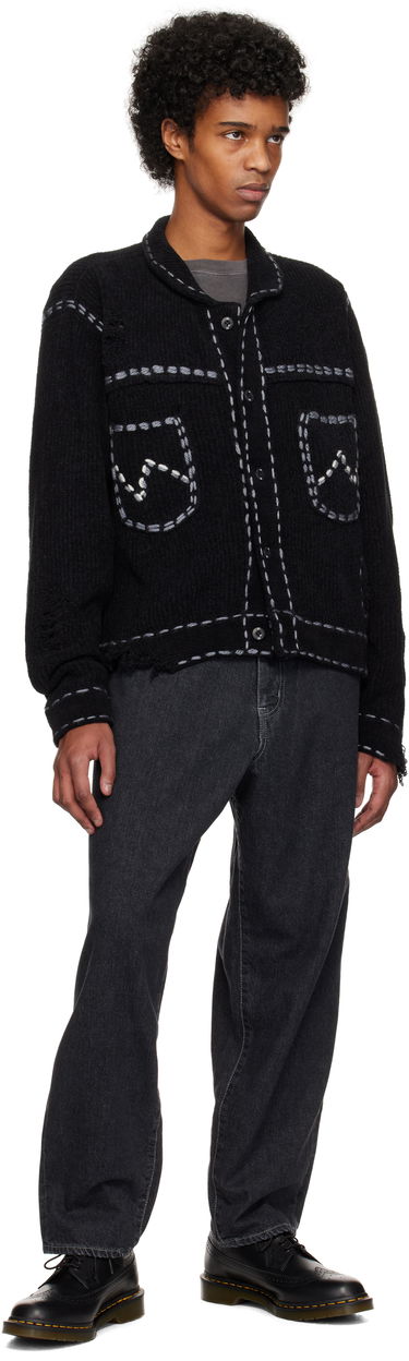 Sveter Neighborhood PHINGERIN Edition Savage Knit Jacket Čierna | 242PGPGN-KNM01, 3
