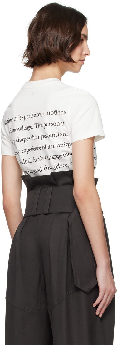 Tričko JW Anderson JW Anderson Text Print T-Shirt Biela | JT0294-PG1510, 2
