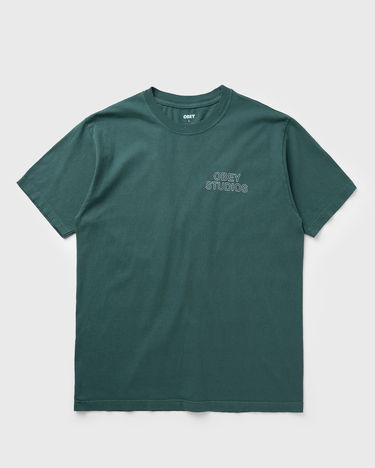 Tričko OBEY Obey Studios Outline T-Shirt Zelené | 167924095-RFR, 0