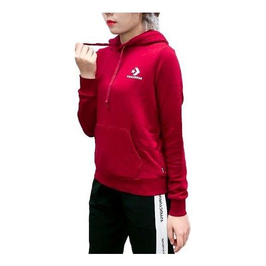 Mikina Converse Converse Star Chevron Embroidered Pullover Hoodie Červená | 10008923-A10
