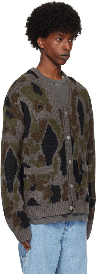 Sveter Carhartt WIP Camouflage Knit Cardigan Šedá | I033914, 1