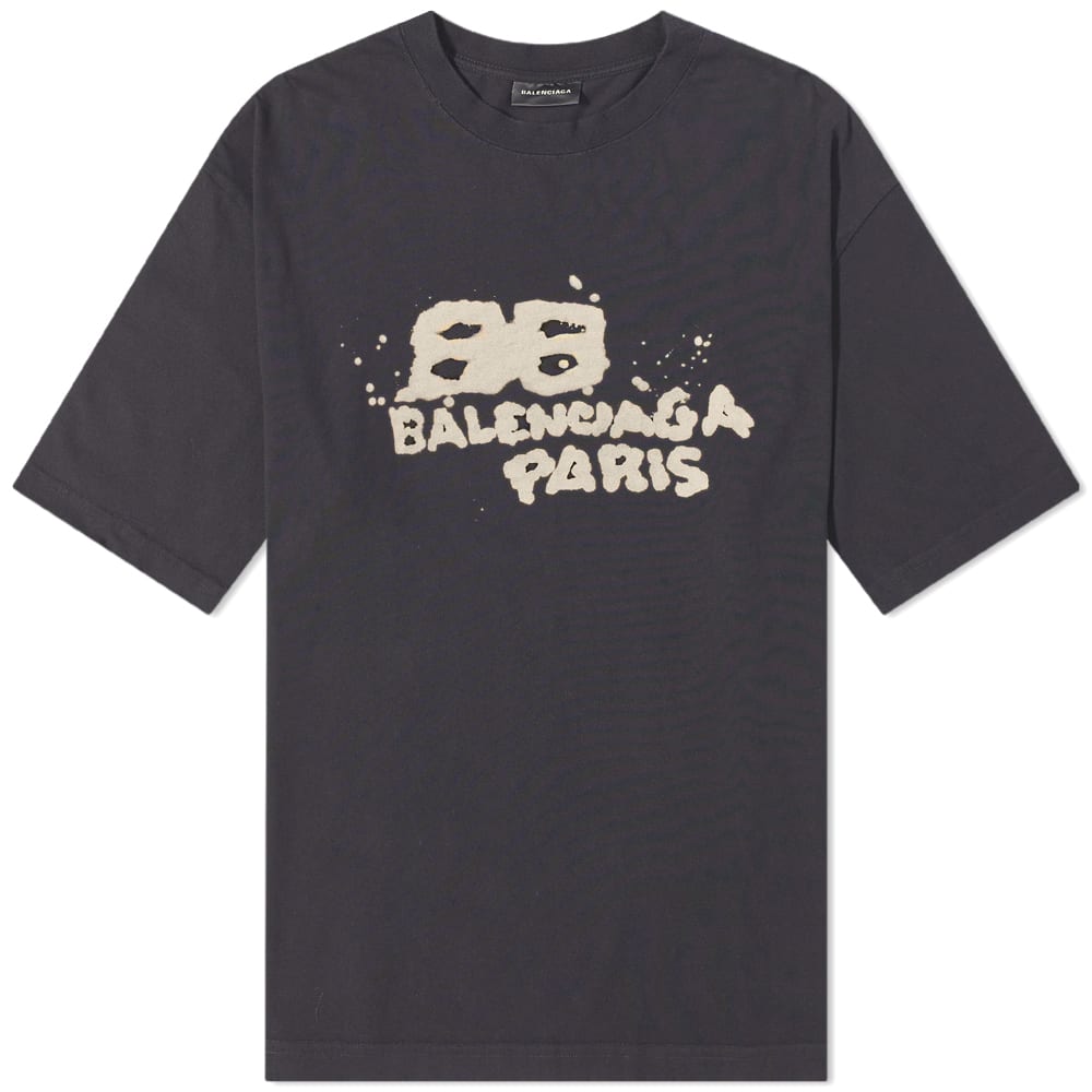 Tričko Balenciaga Dirty Paris Logo Tee Čierna | 612966-TNVN4-1059, 0