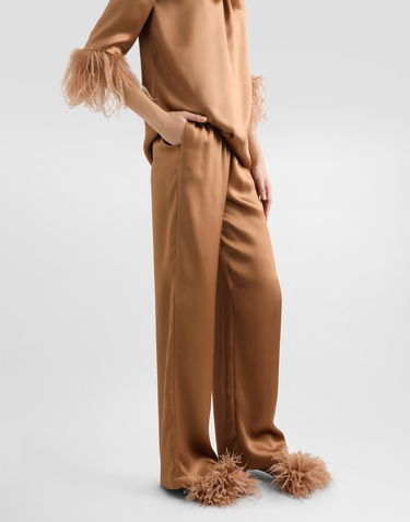 Pyžamo Dolce & Gabbana Dolce & Gabbana Double Silk Satin Pajama Pants Hnedá | FTC9FTFU1NUM0180, 3