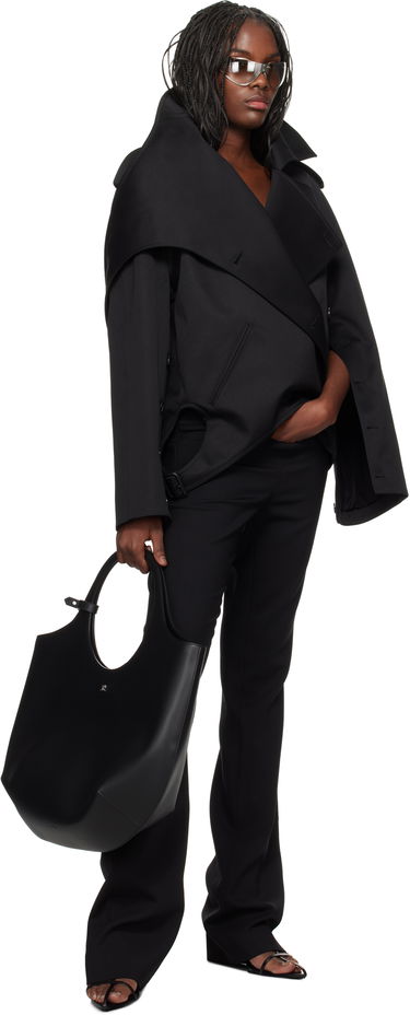 Bunda Courrèges Short Oblique Jacket Čierna | 424CBL215CO0131, 4