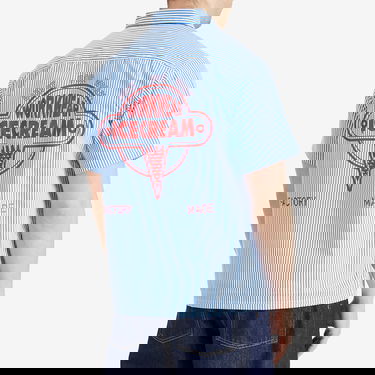 Košeľa BBC IceCream ICECREAM Quarter Zip Work Shirt Modrá | ICW25108-BLU, 3