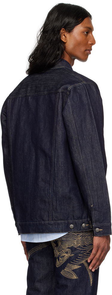 Bunda Maharishi Maharishi Hemp Denim Kimono Jacket Modrá | 6059, 2