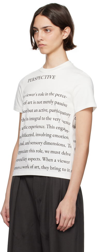 Tričko JW Anderson JW Anderson Text Print T-Shirt Biela | JT0294-PG1510, 3