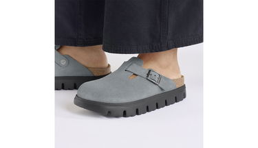 Tenisky a topánky Birkenstock Boston Chunky Suede Leather Narrow Fit Clog Šedá | 1029142, 7