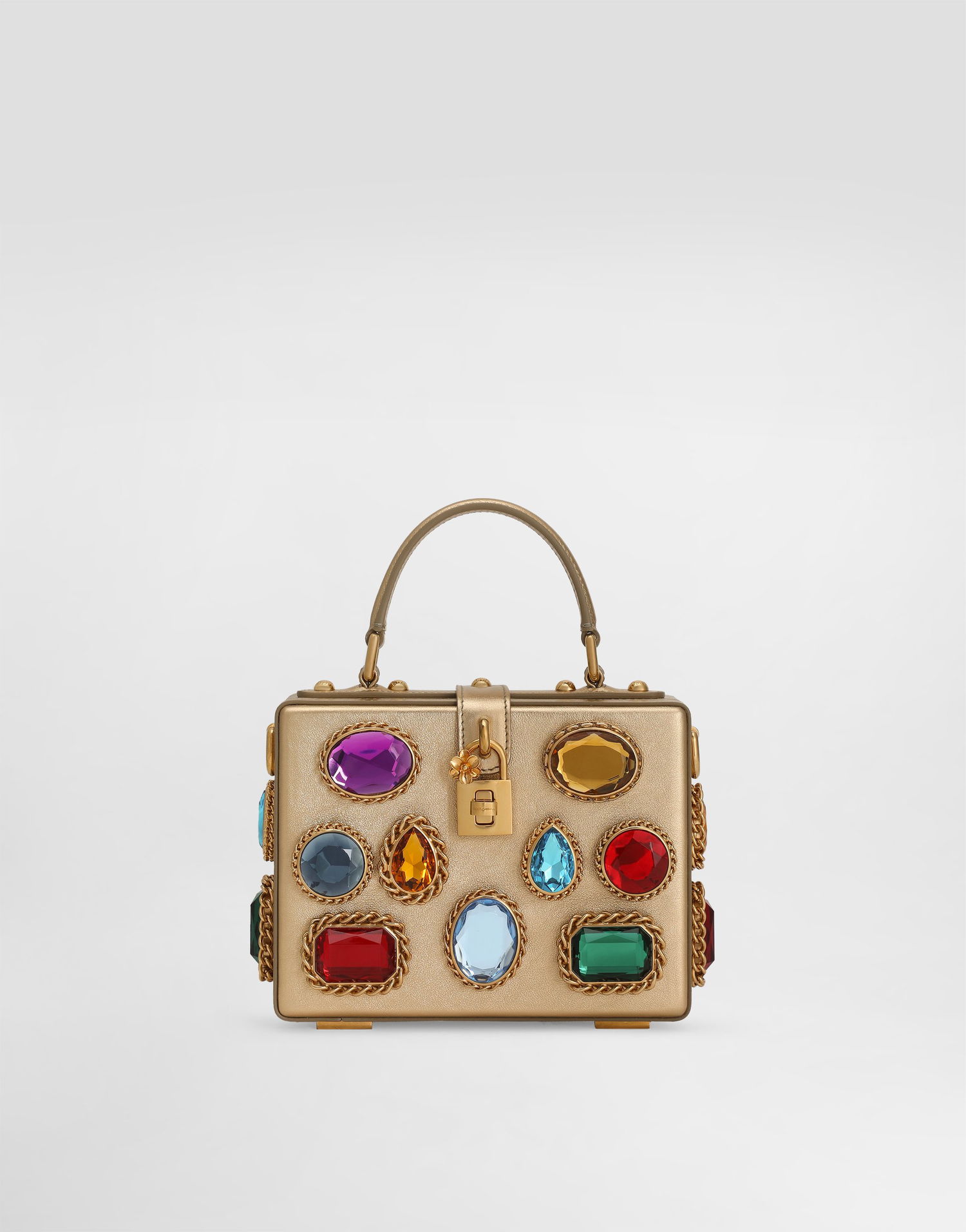 Kabelka Dolce & Gabbana Dolce & Gabbana Dolce Box Handbag with Jewels Metalická | BB5970AV1688H945, 0