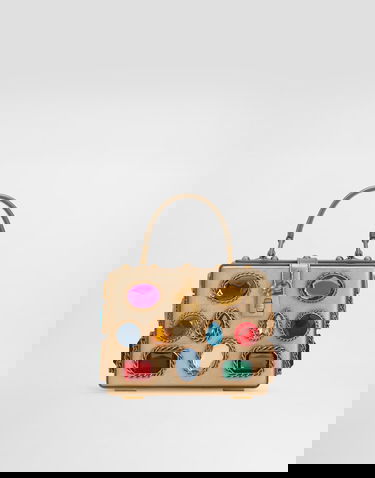 Kabelka Dolce & Gabbana Dolce & Gabbana Dolce Box Handbag with Jewels Metalická | BB5970AV1688H945, 0