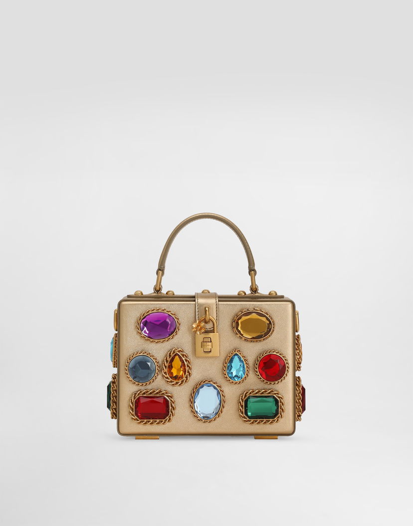Kabelka Dolce & Gabbana Dolce & Gabbana Dolce Box Handbag with Jewels Metalická | BB5970AV1688H945