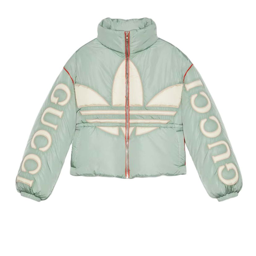 Bomber bunda Gucci adidas x Nylon Bomber Mint Green Zelené | 714849 ZALFL 3521