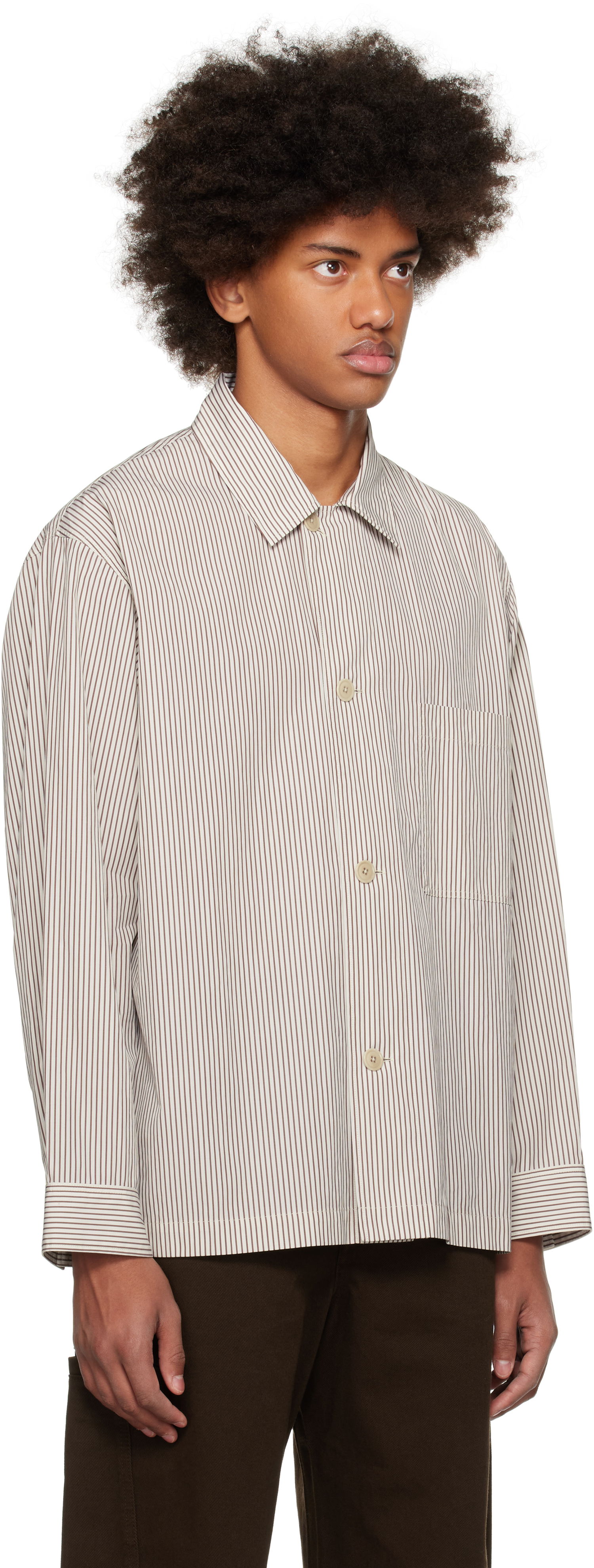 Košeľa LEMAIRE Lemaire Striped Pyjama Shirt Béžová | SH1131 LF1313, 1