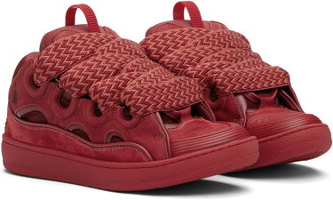 Tenisky a topánky LANVIN Red Curb Leather Sneakers Červená | FU-SKDK12-TOPS-E25, 3