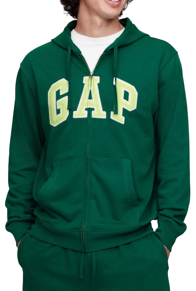 Mikina GAP Heritage Logo Fullzip Hoodie Zelené | 868454-16