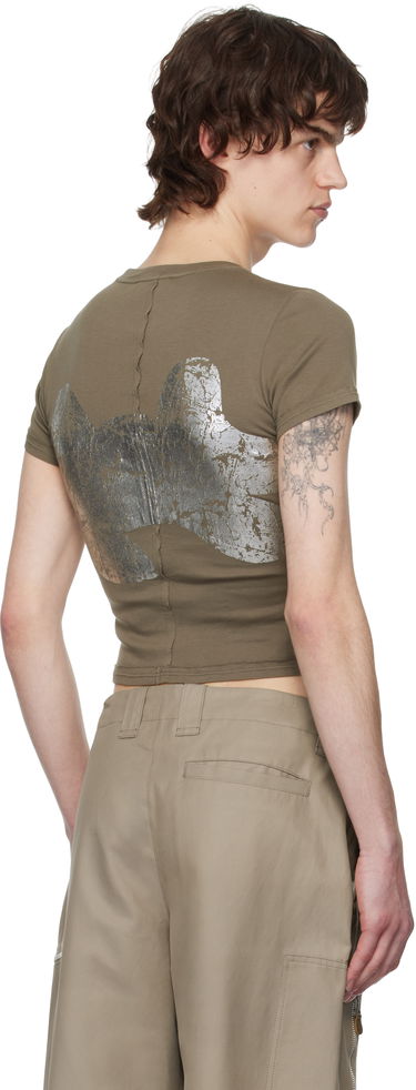Crop Top Eckhaus Latta Eckhaus Latta Lapped Baby T-Shirt Zelené | 303-EL-PS25-R - REFLECTOR, 2
