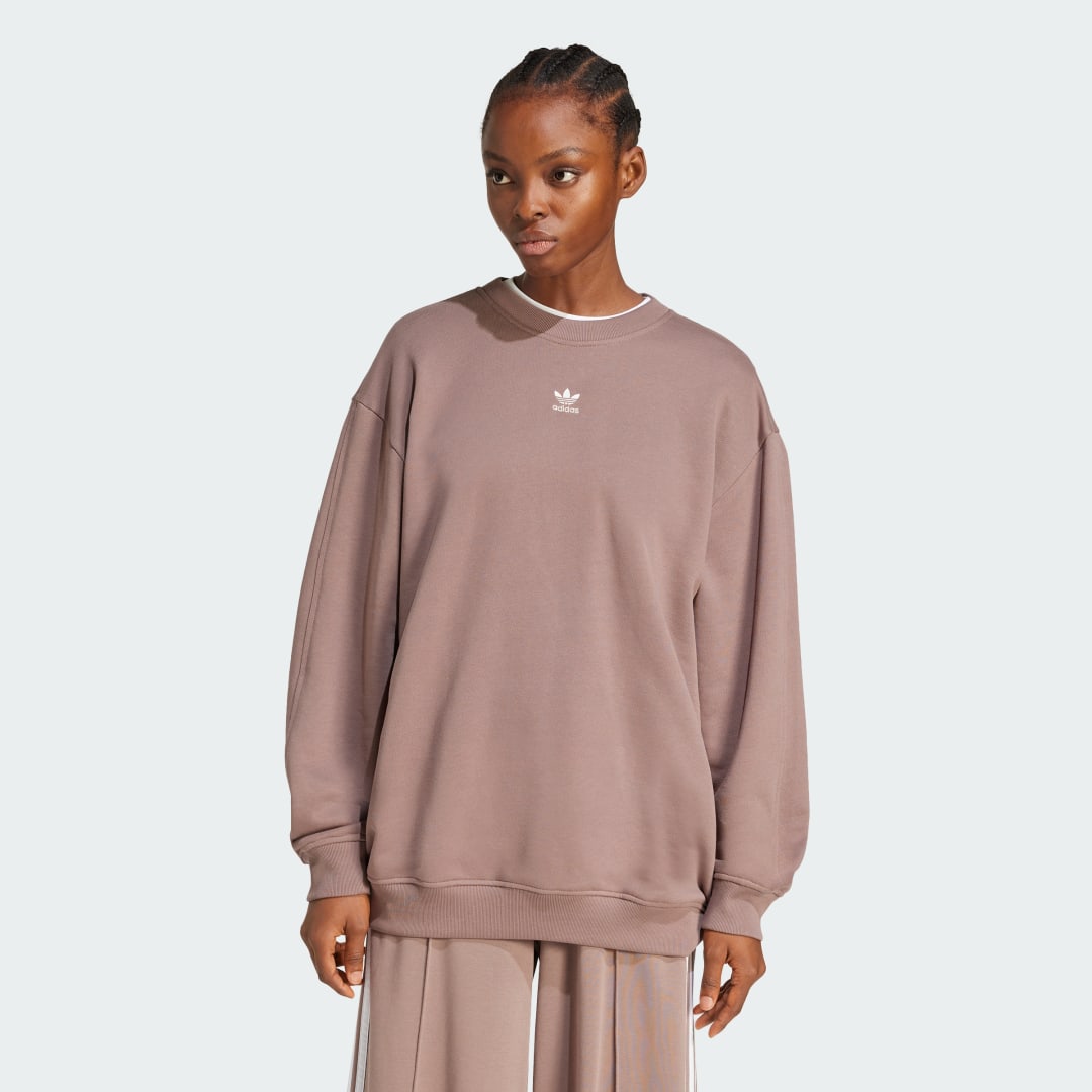 Mikina adidas Performance Essentials Oversized French Terry Sweatshirt Fialová | JD1982, 0