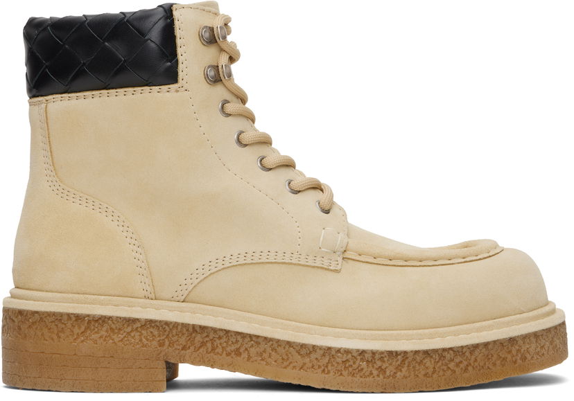 Oblečenie Bottega Veneta Bottega Veneta Haddock Lace-Up Ankle Boots Béžová | 806864 V4PR1 2529