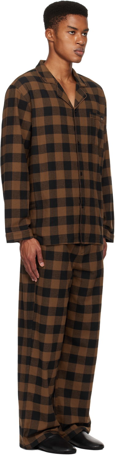 Košeľa SKIMS Flannel Sleep Set Hnedá | ST-SST-6004M, 1
