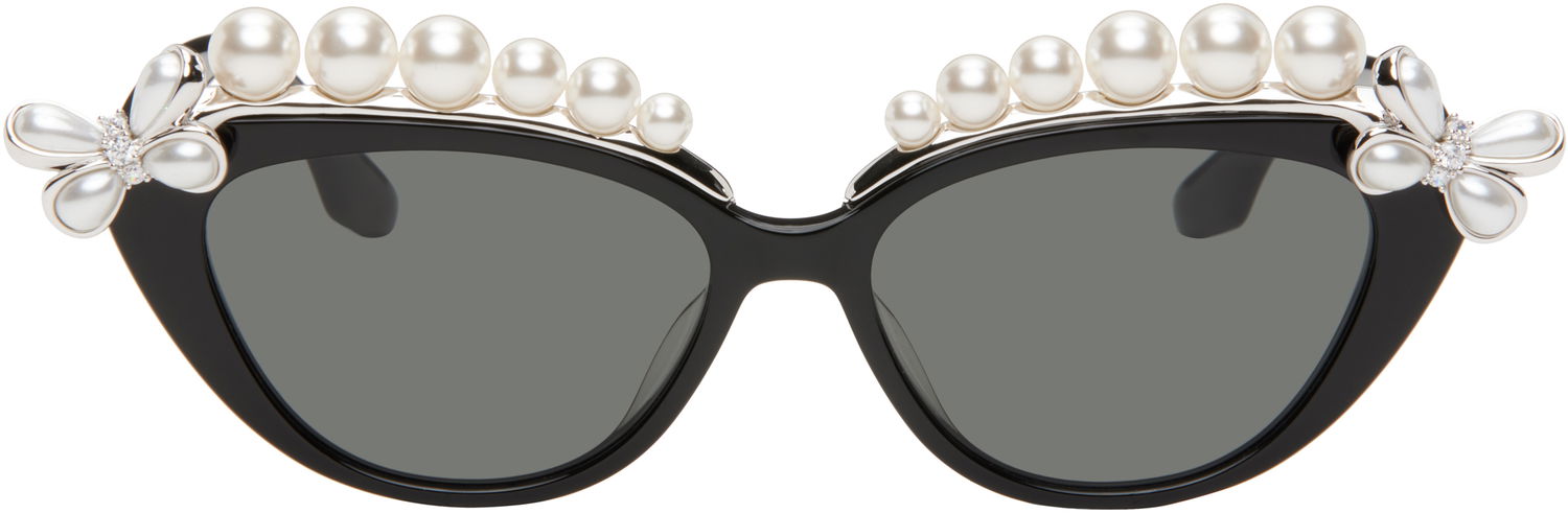 Slnečné okuliare SHUSHU/TONG SHUSHU/TONG YVMIN Edition Pearl Eyebrow Sunglasses Čierna | 24741BLK00NN, 0