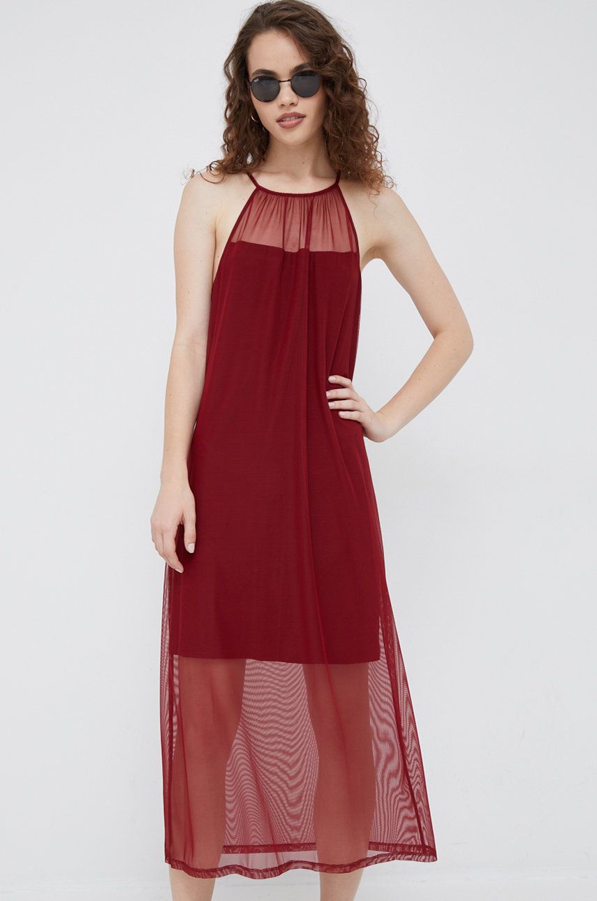 Šaty DKNY Dress Vínová | P2ED7NGD, 0