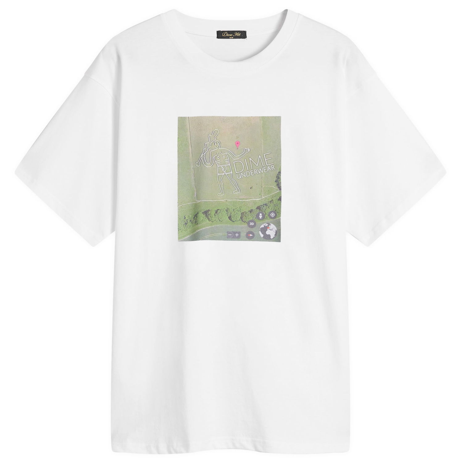 Tričko Dime GPS Graphic T-Shirt, Size Large Biela | DIMESU2555-WHT, 0