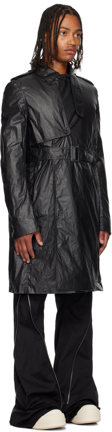 Trenčkot Rick Owens Concordians Mastrotrench Belted Crinkled Trench Coat Čierna | RU02E1972 PCT, 1