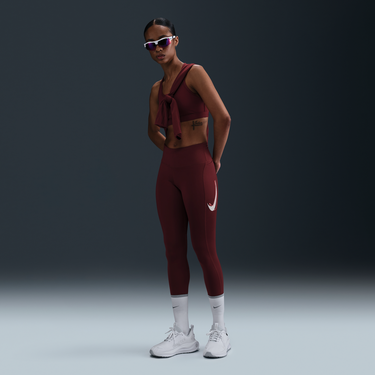 Legíny Nike Fast 7/8 Mid-Rise Leggings Vínová | HV8555-619, 0