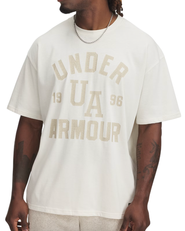 Tričko Under Armour Under Armour HW Varsity Oversized T-Shirt Biela | 1390179-279, 0