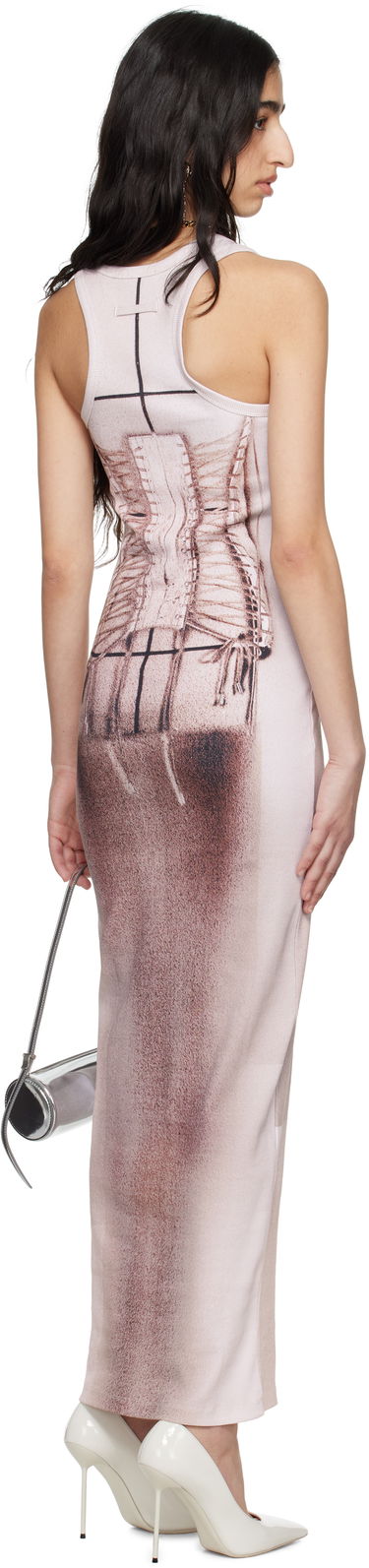 Šaty Jean Paul Gaultier Jean Paul Gaultier 'The Corset Trompe-L’oeil' Maxi Dress Ružová | 25/34-F-RO405-J582-260100, 2