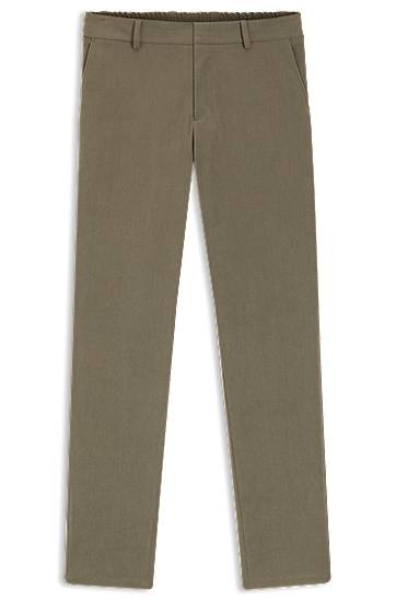 Nohavice BOSS Slim-fit trousers in stretch corduroy Zelené | 50551683